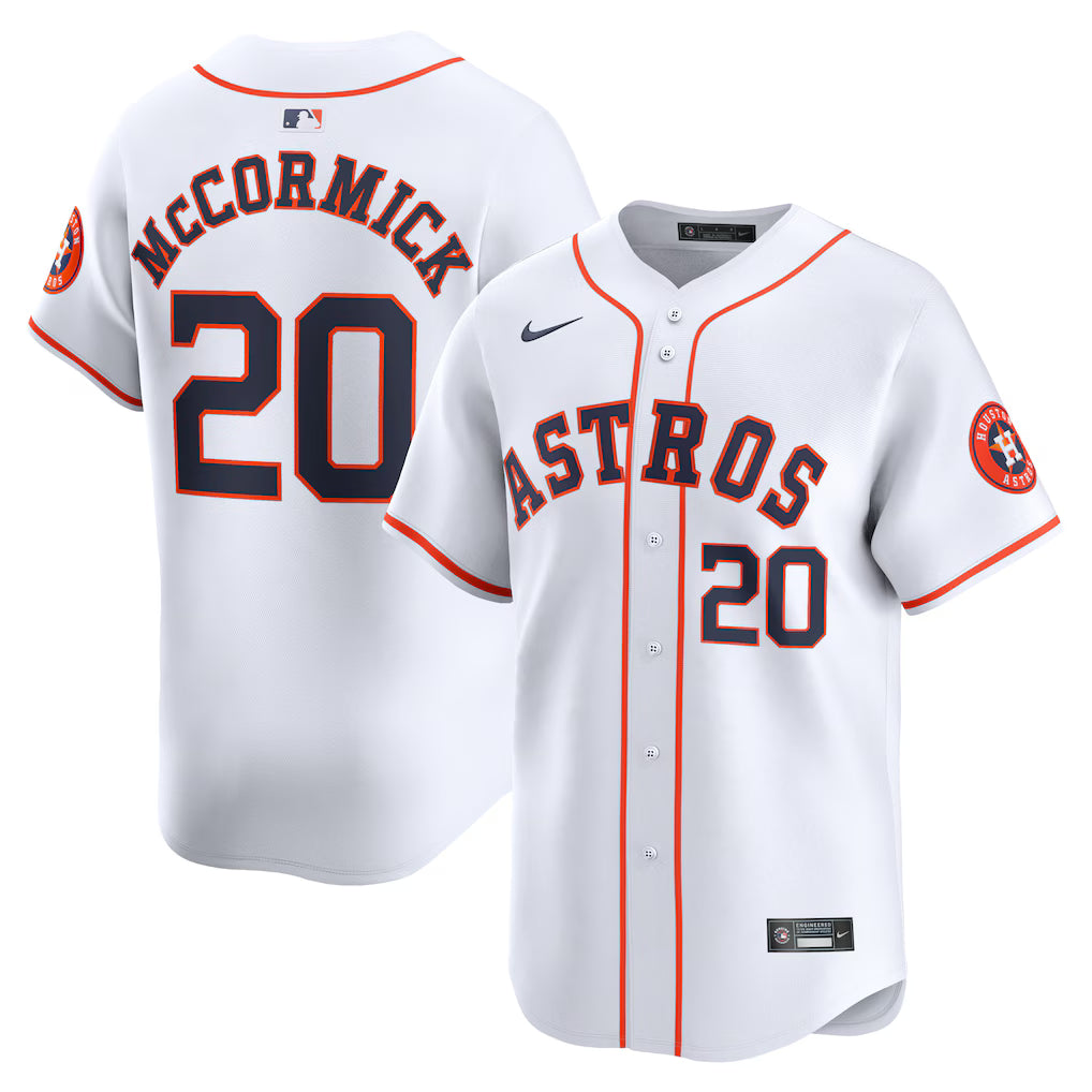 Chas McCormick Houston Astros Home Jersey - White baseball jersey product view 1