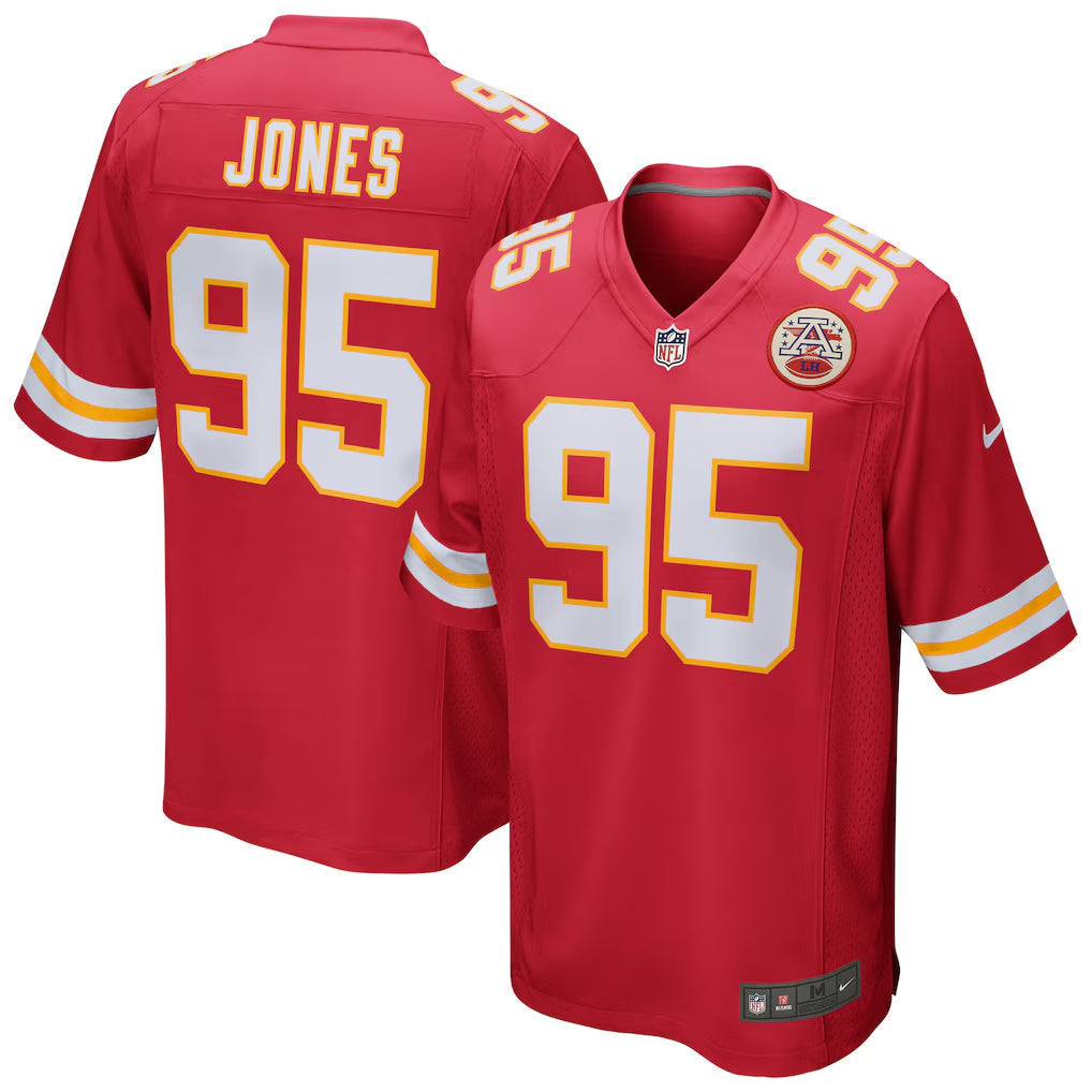 Chris Jones Kansas City Chiefs Jersey - Red football jersey product view 1