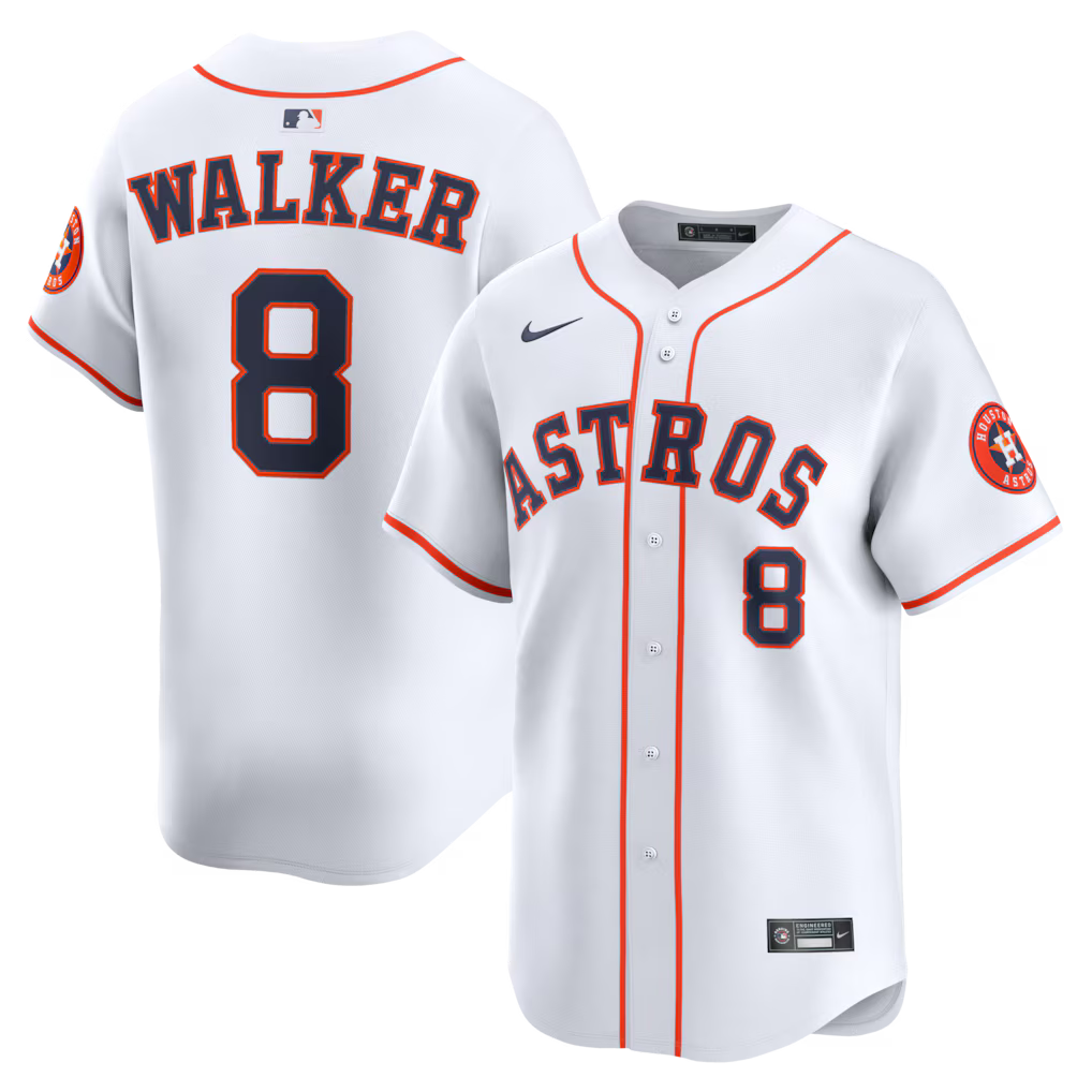 Christian Walker Houston Astros Home Jersey - White baseball jersey product view 1