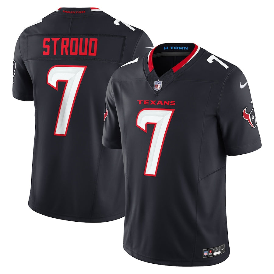 CJ Stroud Houston Texans Jersey - Navy football jersey product view 1