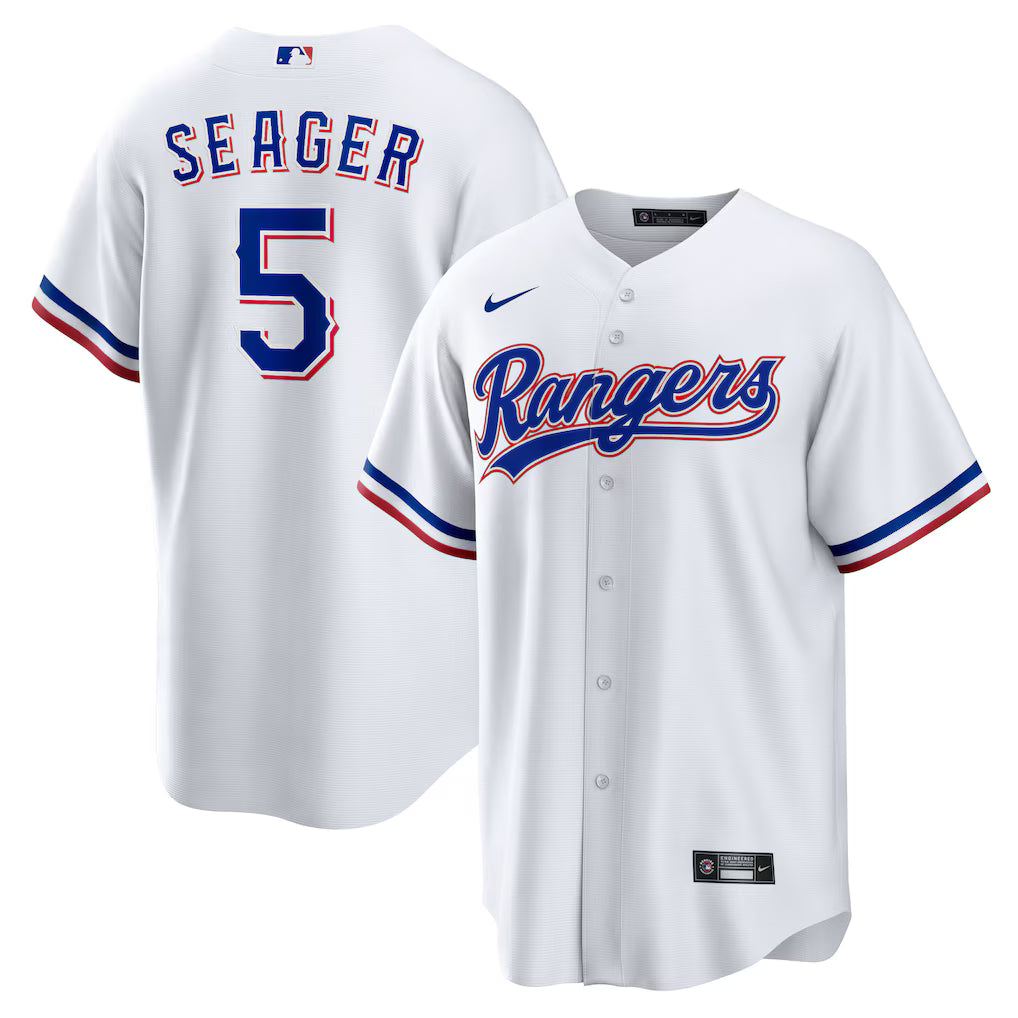 Corey Seager Texas Rangers Home Jersey - White baseball jersey product view 1