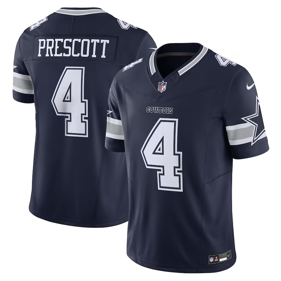 Dak Prescott Dallas Cowboys Jersey - Navy football jersey product view 1