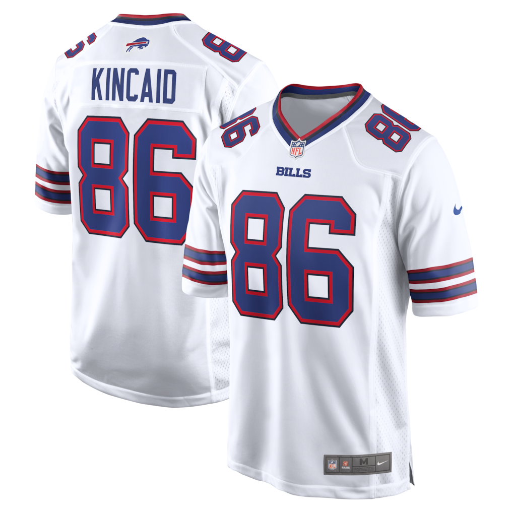 Dalton Kincaid Buffalo Bills Jersey - White football jersey product view 1