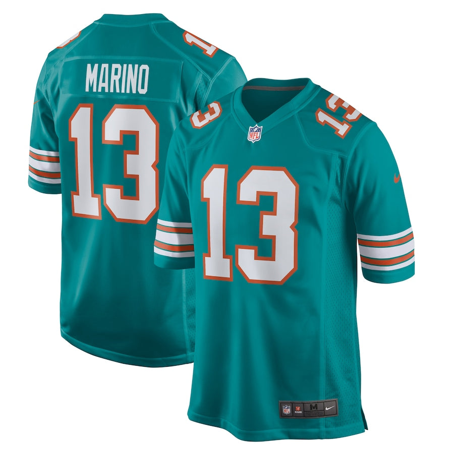 Dan Marino Miami Dolphins Retired Player Jersey - Aqua football jersey product view 1