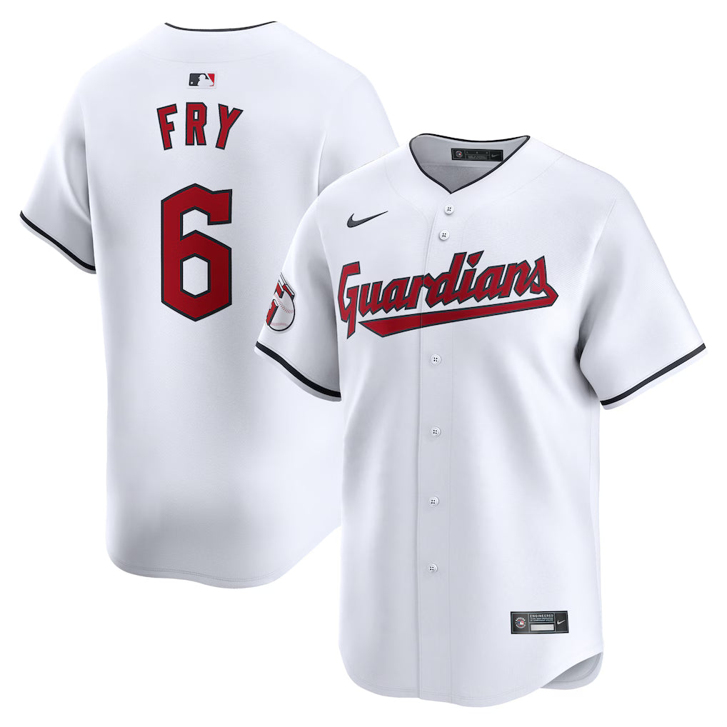David Fry Cleveland Guardians Home Jersey - White baseball jersey product view 1