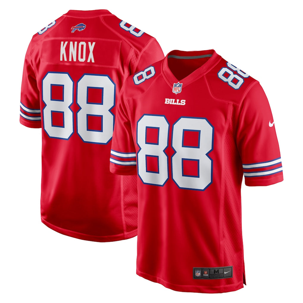 Dawson Knox Buffalo Bills Alternate Jersey - Red football jersey product view 1