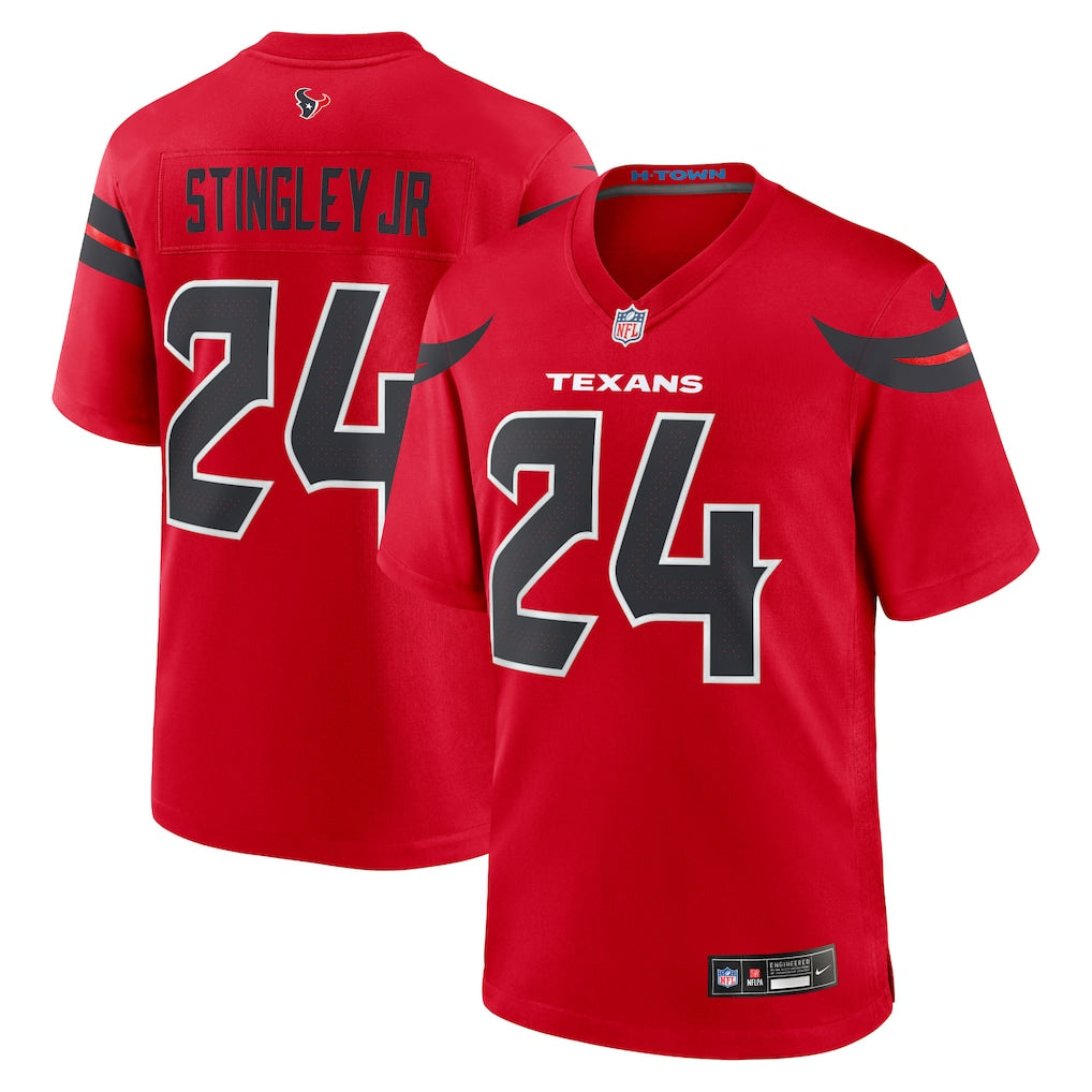 Derek Stingley Jr. Houston Texans Alternate Jersey - Red football jersey product view 1
