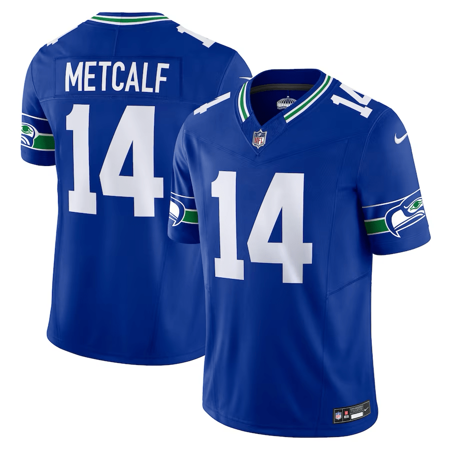 DK Metcalf Seattle Seahawks Throwback Jersey football jersey product view 1
