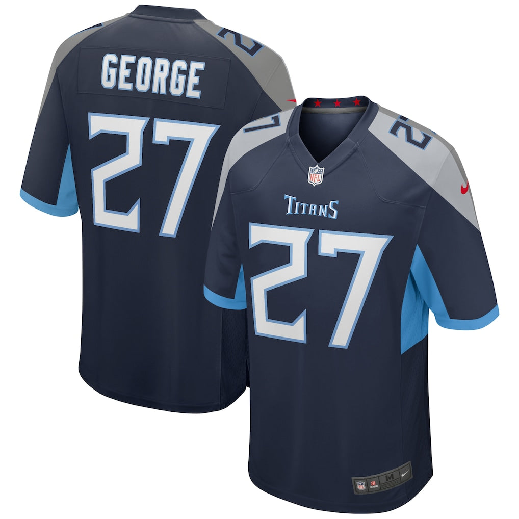 Eddie George Tennessee Titans Retired Player Jersey - Navy football jersey product view 1