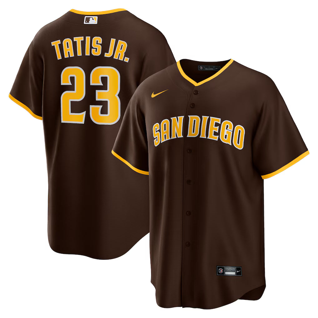 Fernando Tatis Jr. San Diego Padres Alternate Limited Player Jersey - Brown baseball jersey product view 1