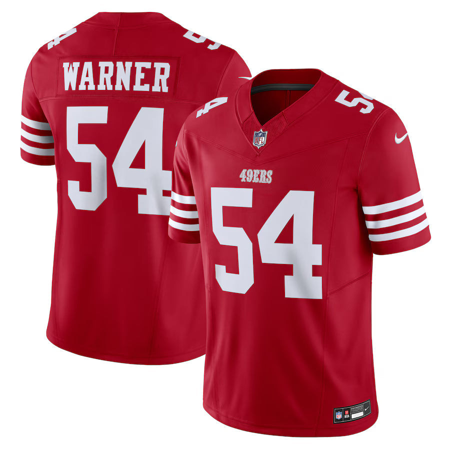 Fred Warner San Francisco 49ers Jersey - Scarlet football jersey product view 1