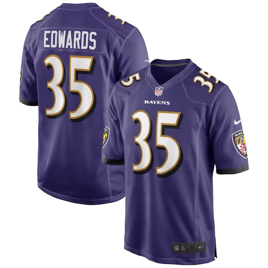 Gus Edwards Baltimore Ravens Jersey football jersey product view 1