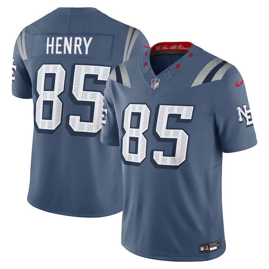 Hunter Henry New England Patriots 2025 Rivalries Collection Jersey - Storm Blue football jersey product view 1
