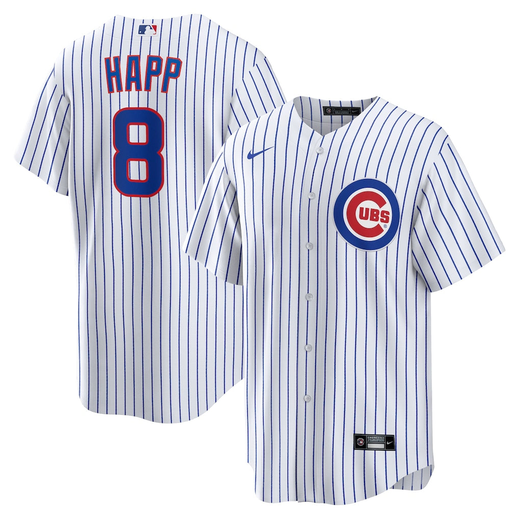 Ian Happ Chicago Cubs Home Jersey - White baseball jersey product view 1