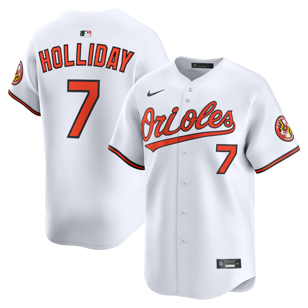 Jackson Holliday Baltimore Orioles Home Jersey - White baseball jersey product view 1