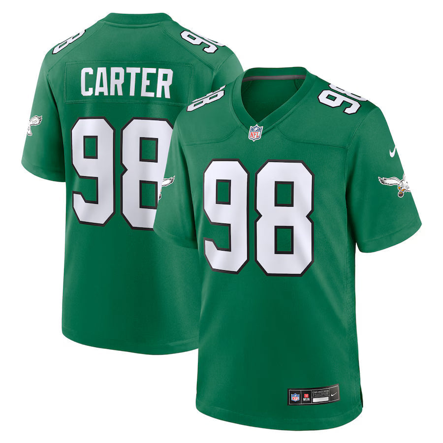 Jalen Carter Philadelphia Eagles Alternate Jersey - Kelly Green football jersey product view 1