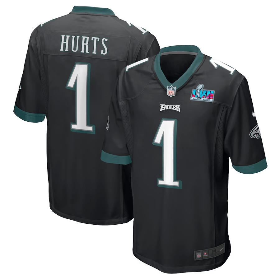 Jalen Hurts Philadelphia Eagles Super Bowl Jersey football jersey product view 1