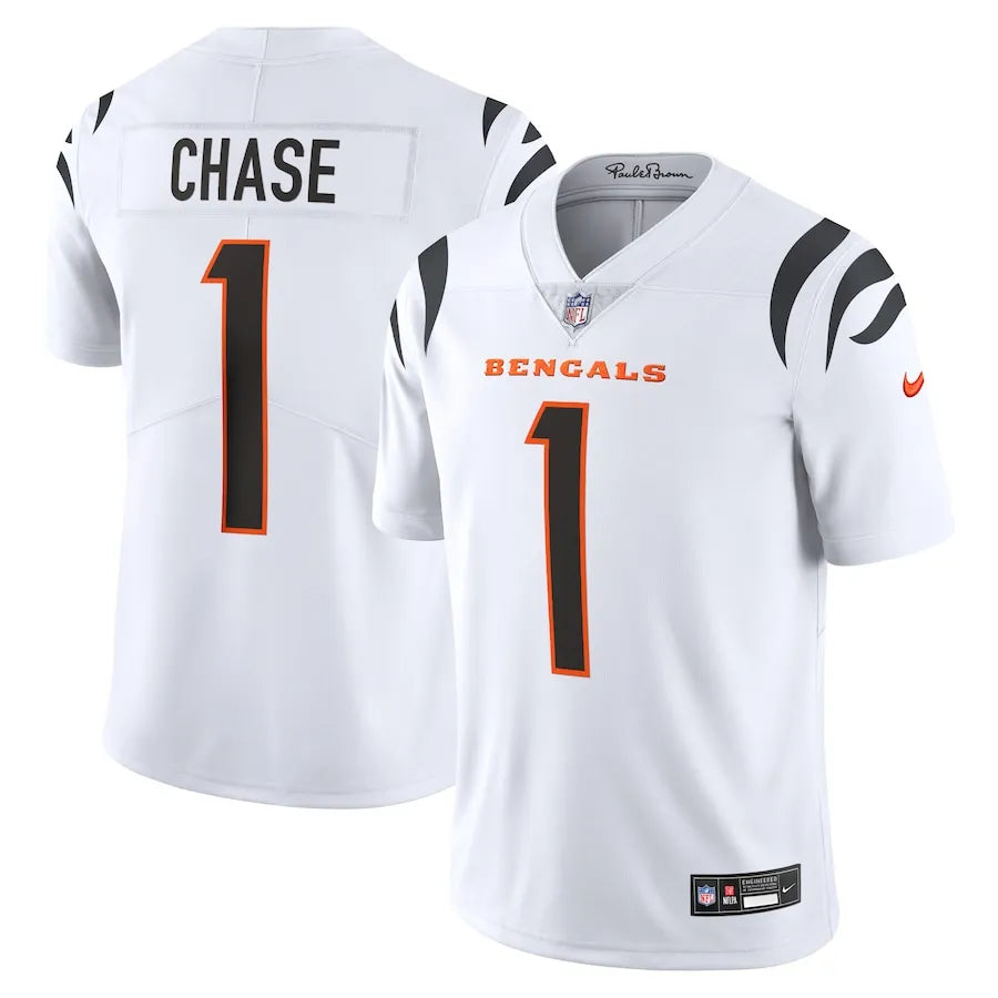 Ja'Marr Chase Cincinnati Bengals Jersey - White football jersey product view 1