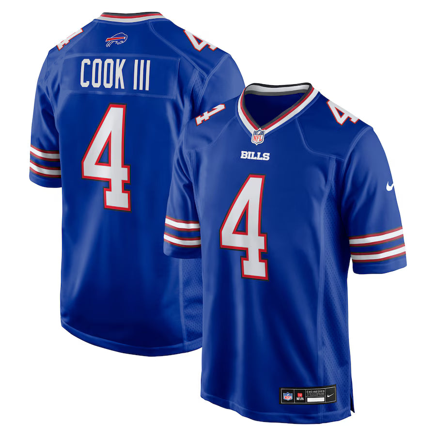 James Cook III Buffalo Bills Jersey - Royal Blue football jersey product view 1