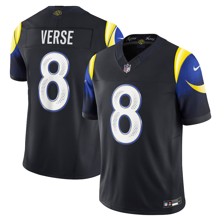 Jared Verse Los Angeles Rams 2025 Rivalries Collection Jersey - Midnight Blue football jersey product view 1