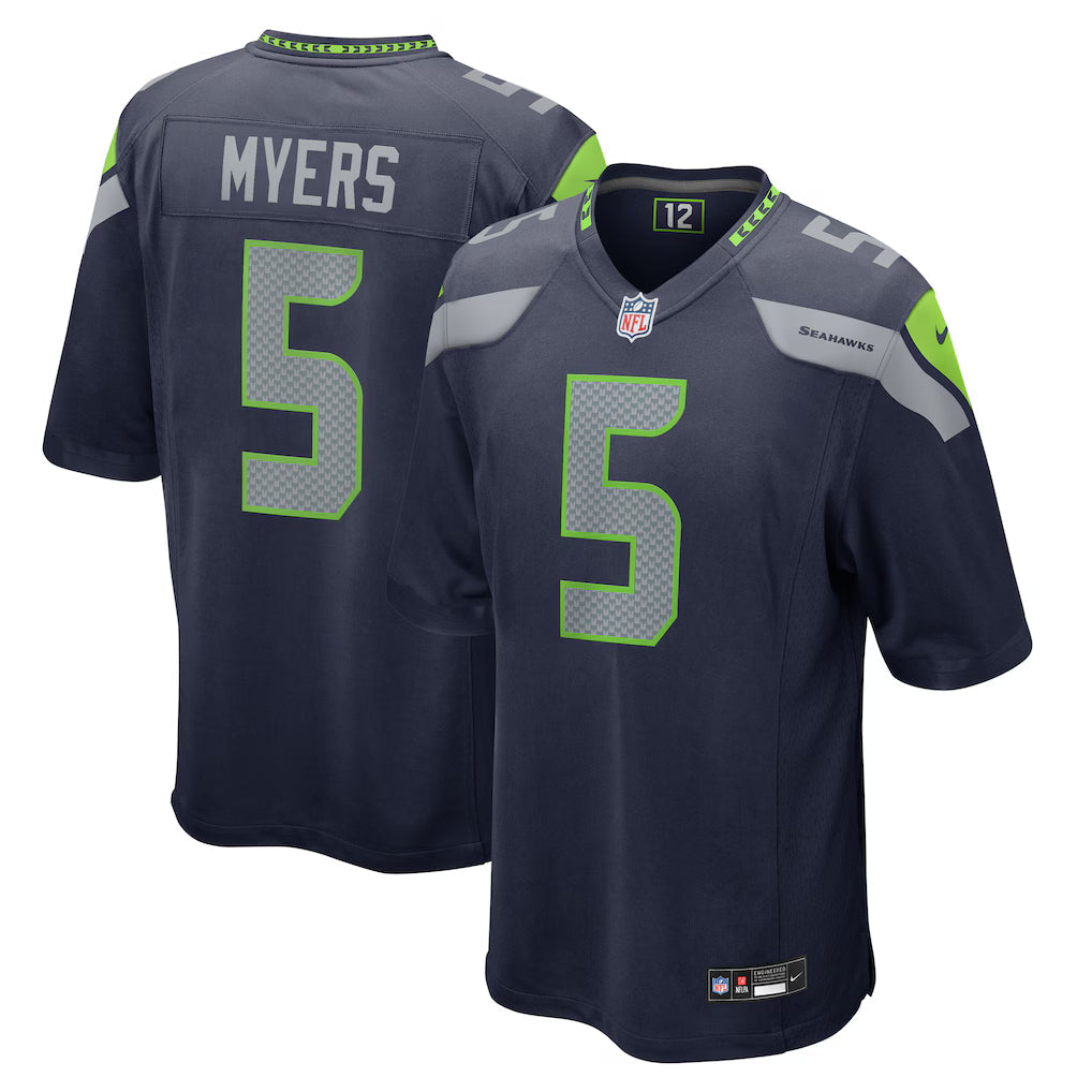 Jason Myers Seattle Seahawks Jersey - Navy football jersey product view 1
