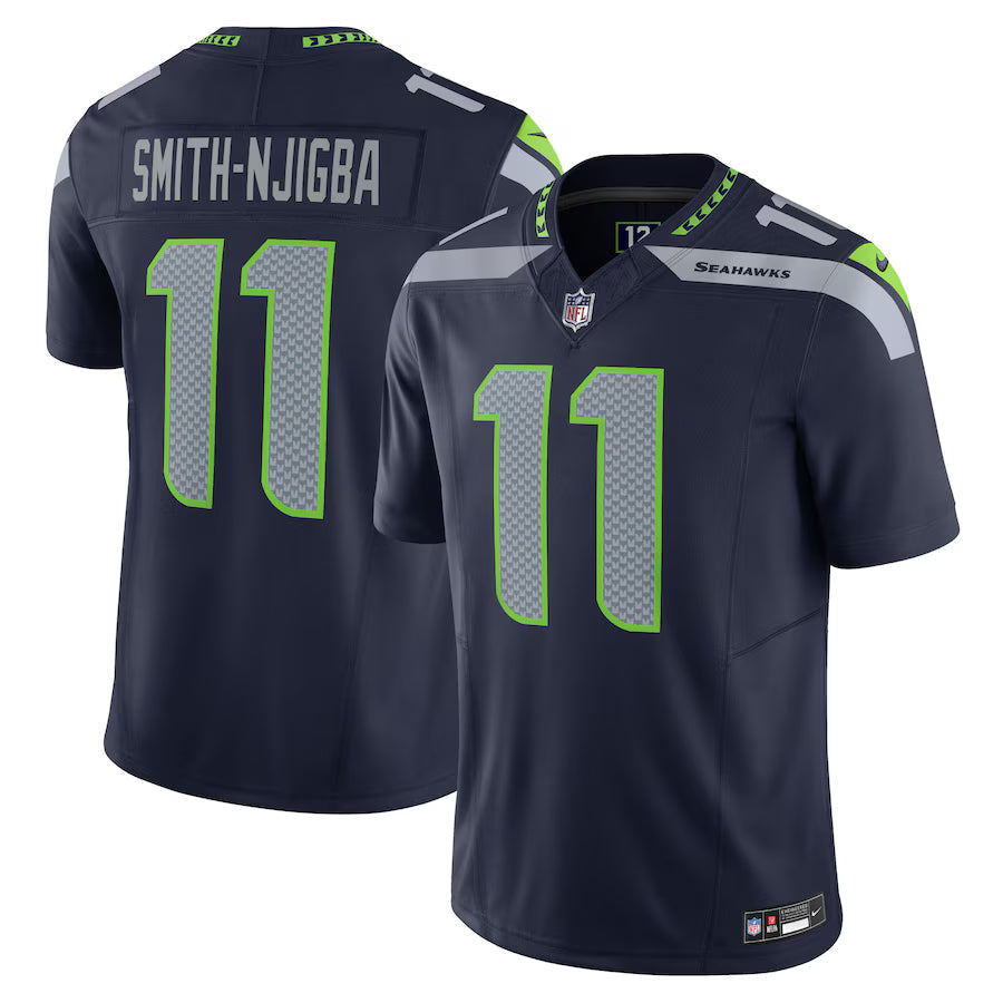 Jaxon Smith-Njigba Seattle Seahawks Jersey - Navy football jersey product view 1