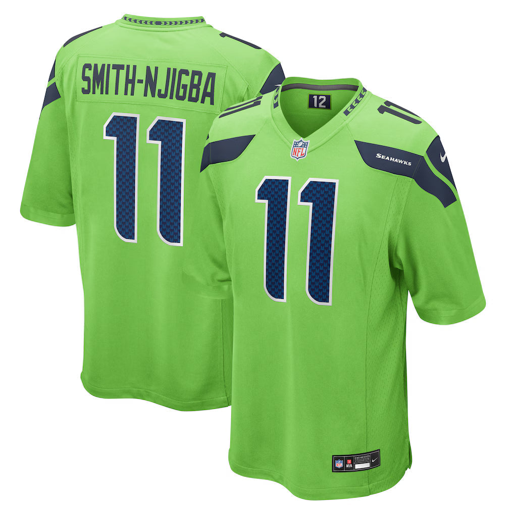 Jaxon Smith-Njigba Seattle Seahawks Jersey - Neon Green football jersey product view 1
