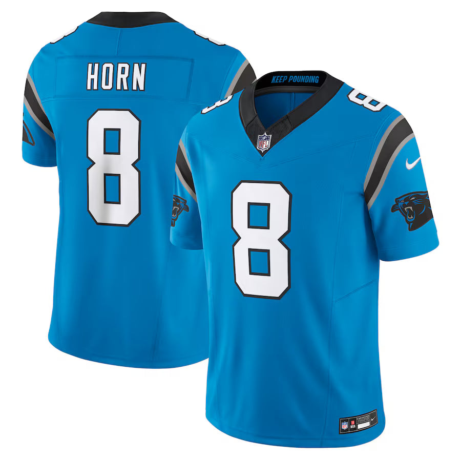 Jaycee Horn Carolina Panthers Alternate Jersey - Blue football jersey product view 1