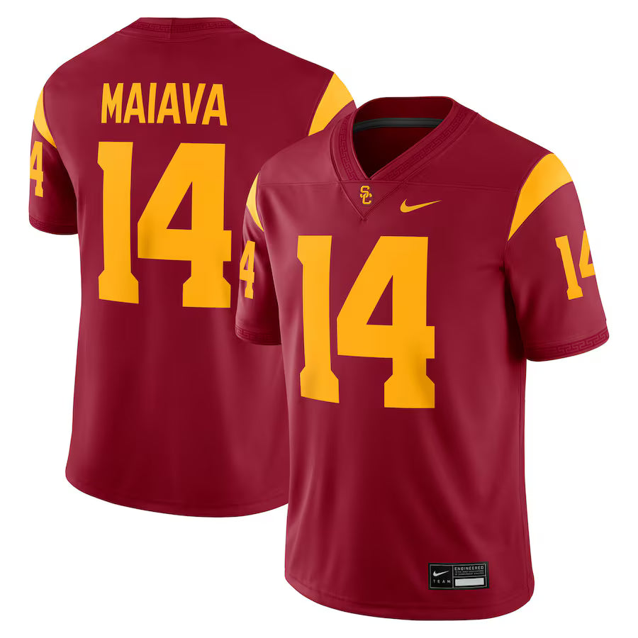 Jayden Maiava USC Trojans Jersey - Cardinal sports jersey product view 1