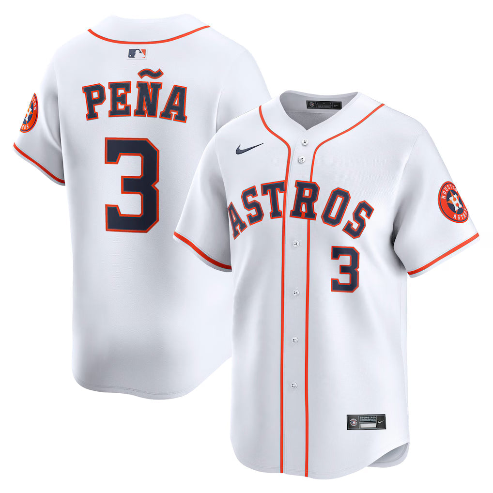 Jeremy Peña Houston Astros Home Jersey - White baseball jersey product view 1