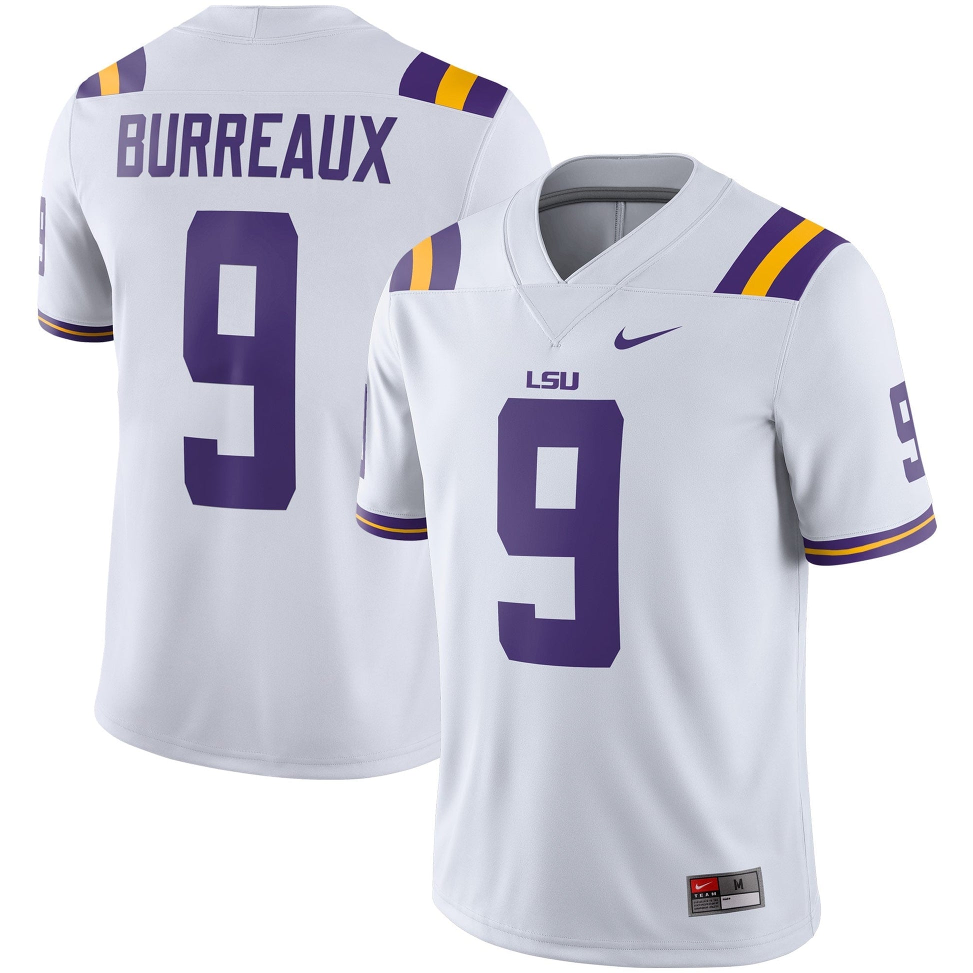 Joe Burreaux LSU Tigers Alumni Jersey - White sports jersey product view 1