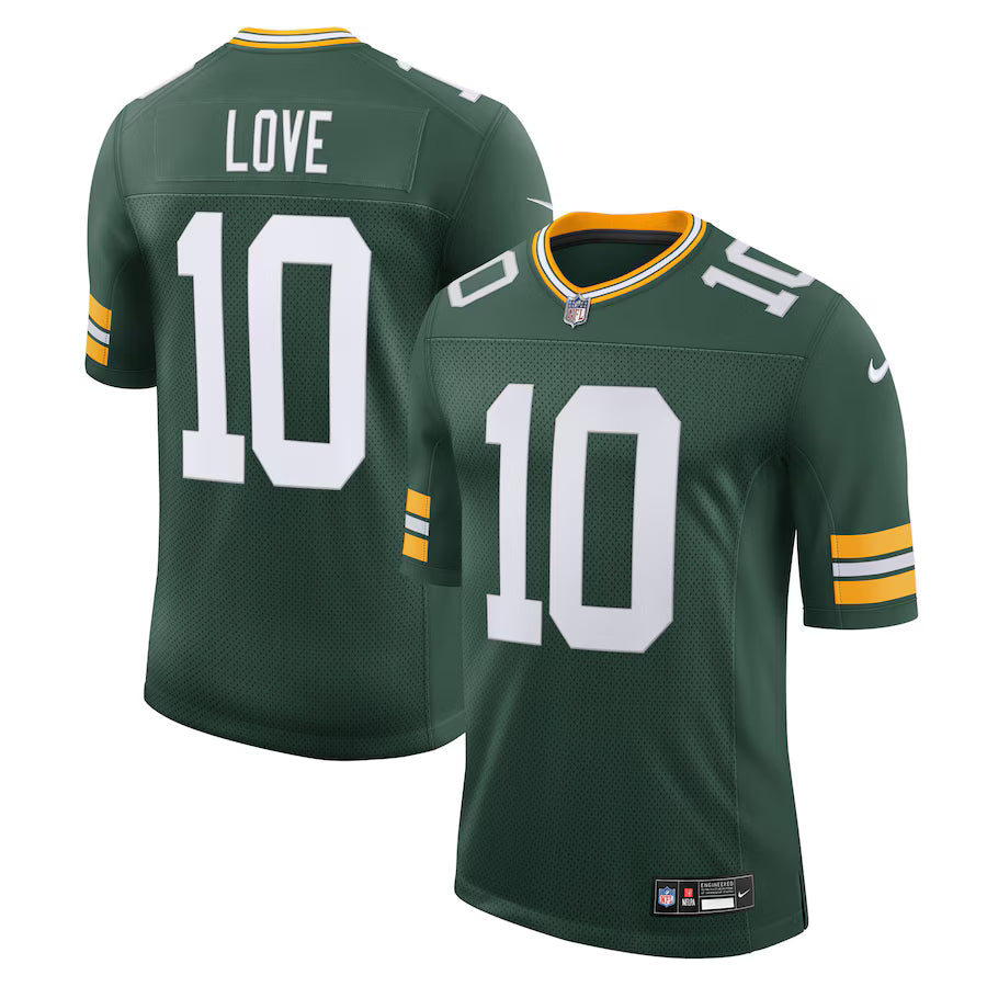Jordan Love Green Bay Packers Jersey - Green football jersey product view 1