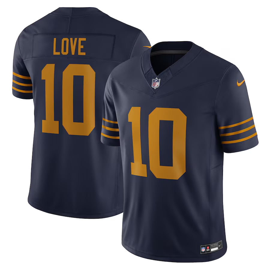 Jordan Love Green Bay Packers The 1923 Classic Jersey - Navy football jersey product view 1
