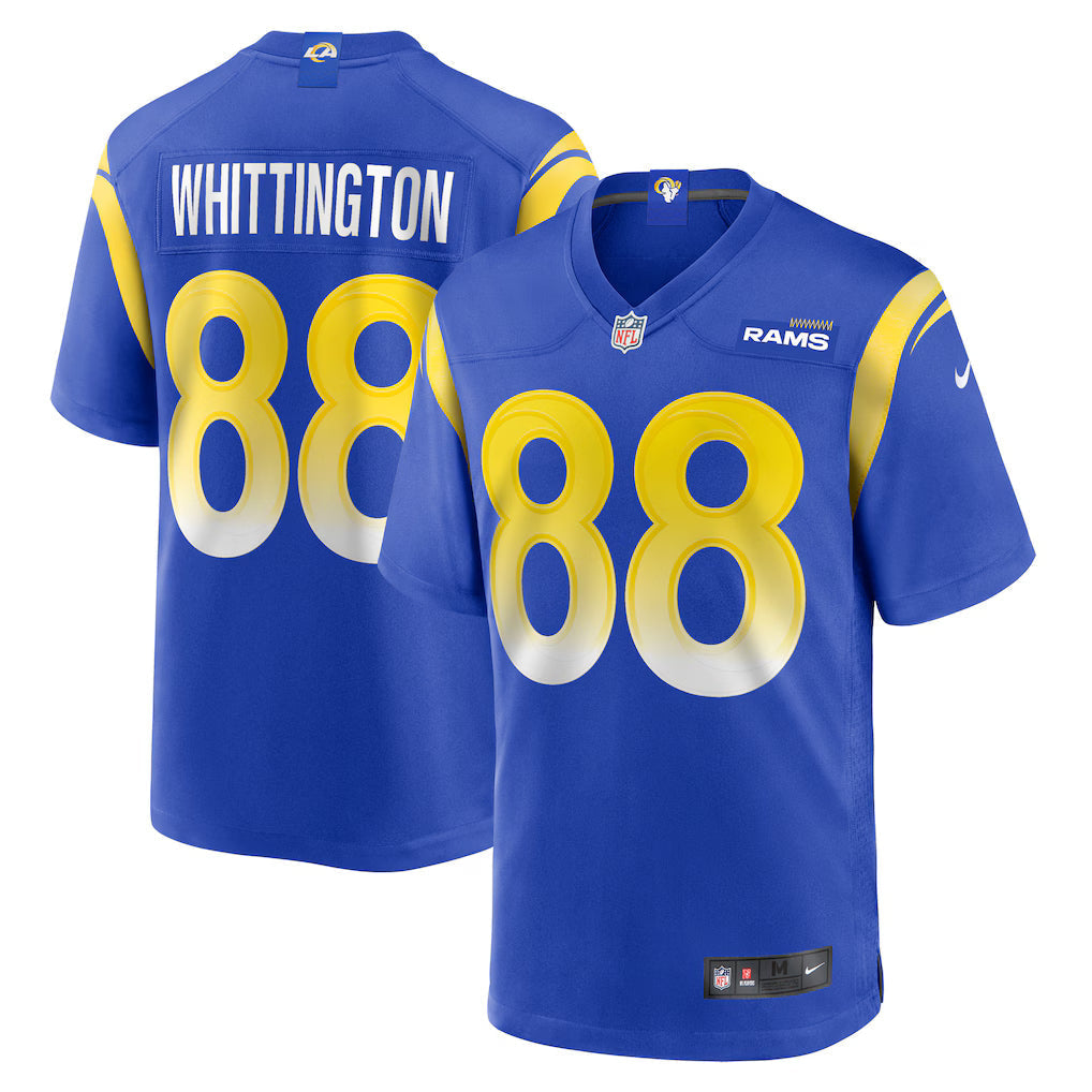Jordan Whittington Los Angeles Rams Jersey - Royal Blue football jersey product view 1
