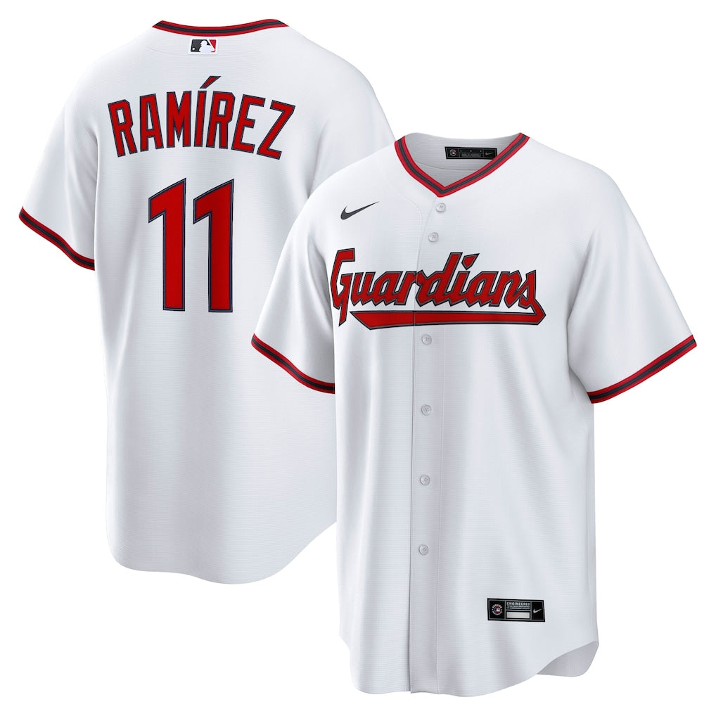 José Ramírez Cleveland Guardians Home Jersey - White baseball jersey product view 1