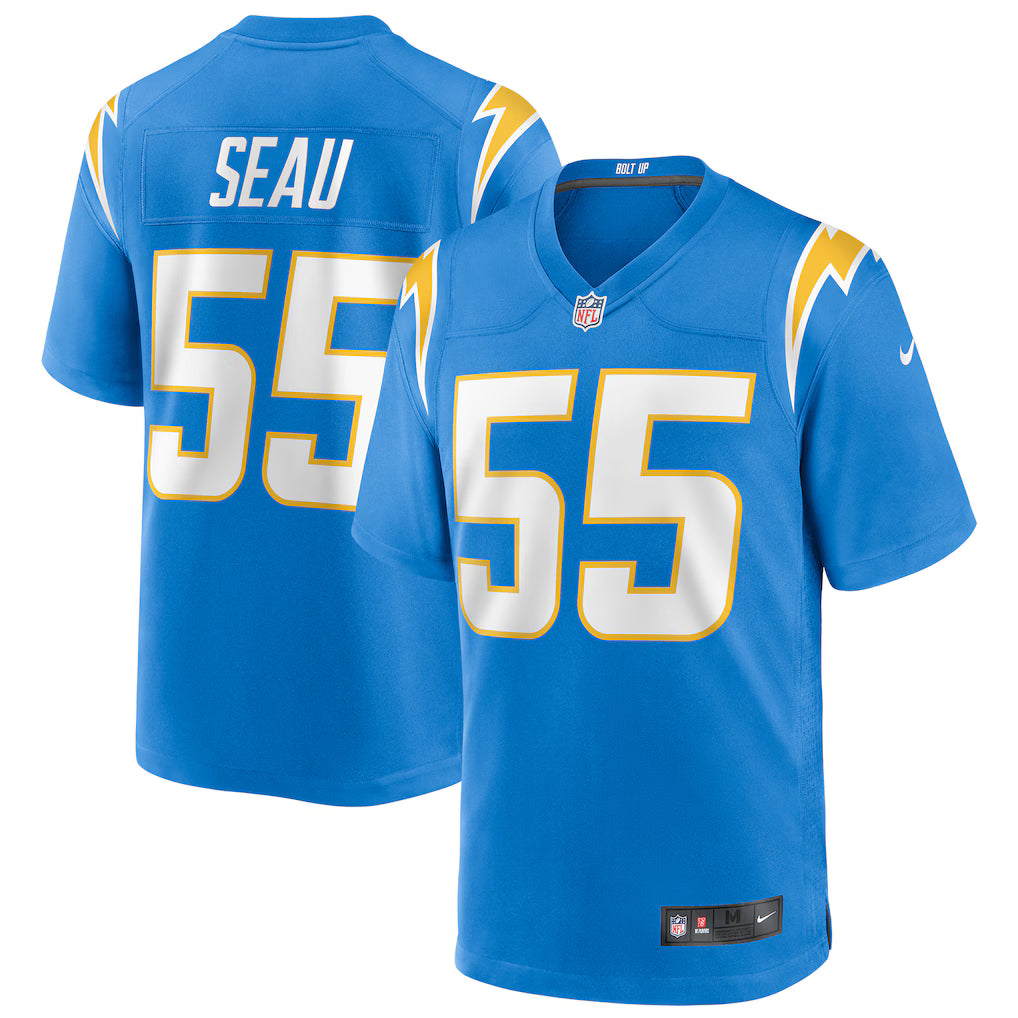 Junior Seau Los Angeles Chargers Retired Player Jersey - Powder Blue football jersey product view 1
