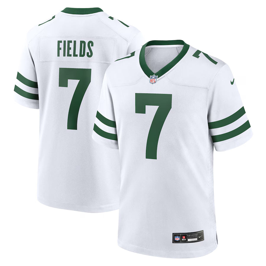 Justin Fields New York Jets Jersey - Legacy White football jersey product view 1