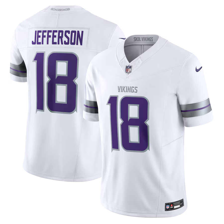 Justin Jefferson Minnesota Vikings Alternate Jersey - White football jersey product view 1