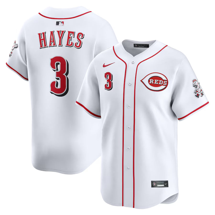 Ke'Bryan Hayes Cincinnati Reds Home Jersey - White baseball jersey product view 1
