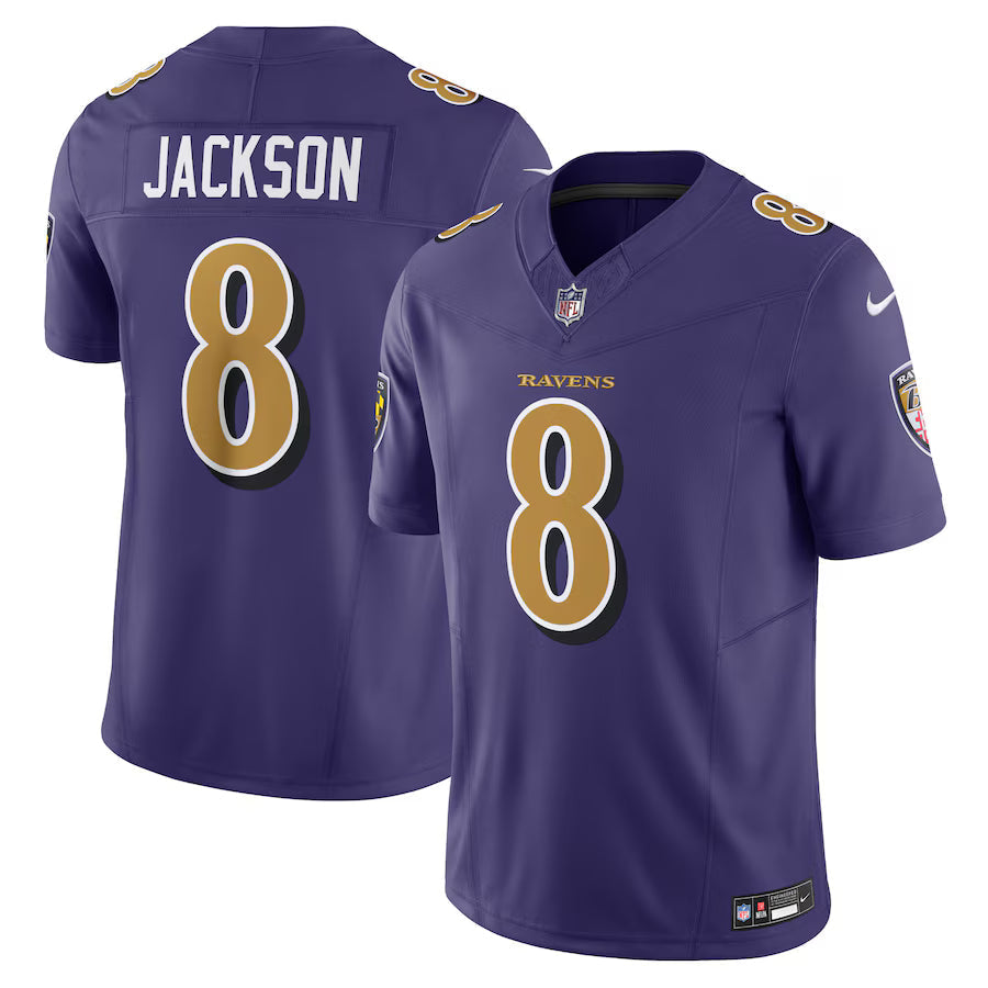 Lamar Jackson Baltimore Ravens Alternate Jersey - Purple football jersey product view 1