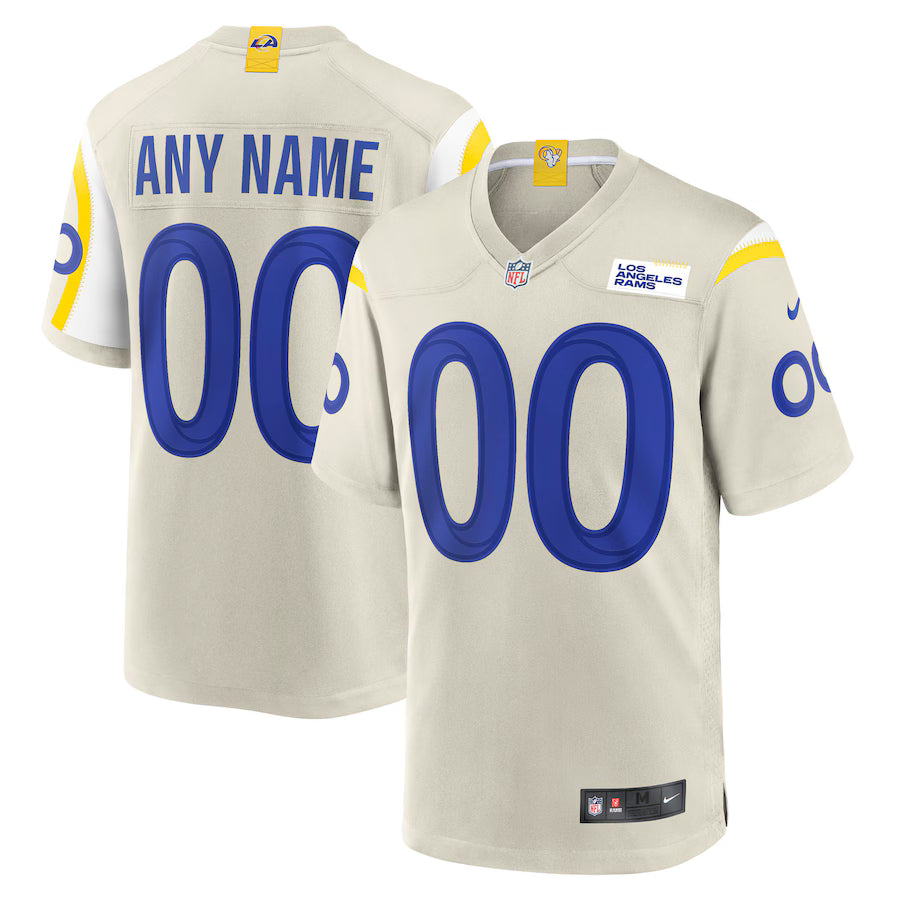 Custom Los Angeles Rams Jersey - Bone football jersey product view 1