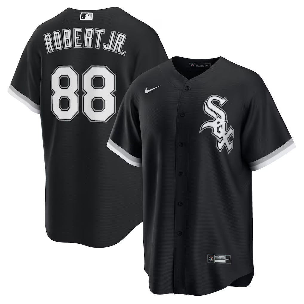 Luis Robert Jr. Chicago White Sox Alternate 2 Jersey - Black baseball jersey product view 1