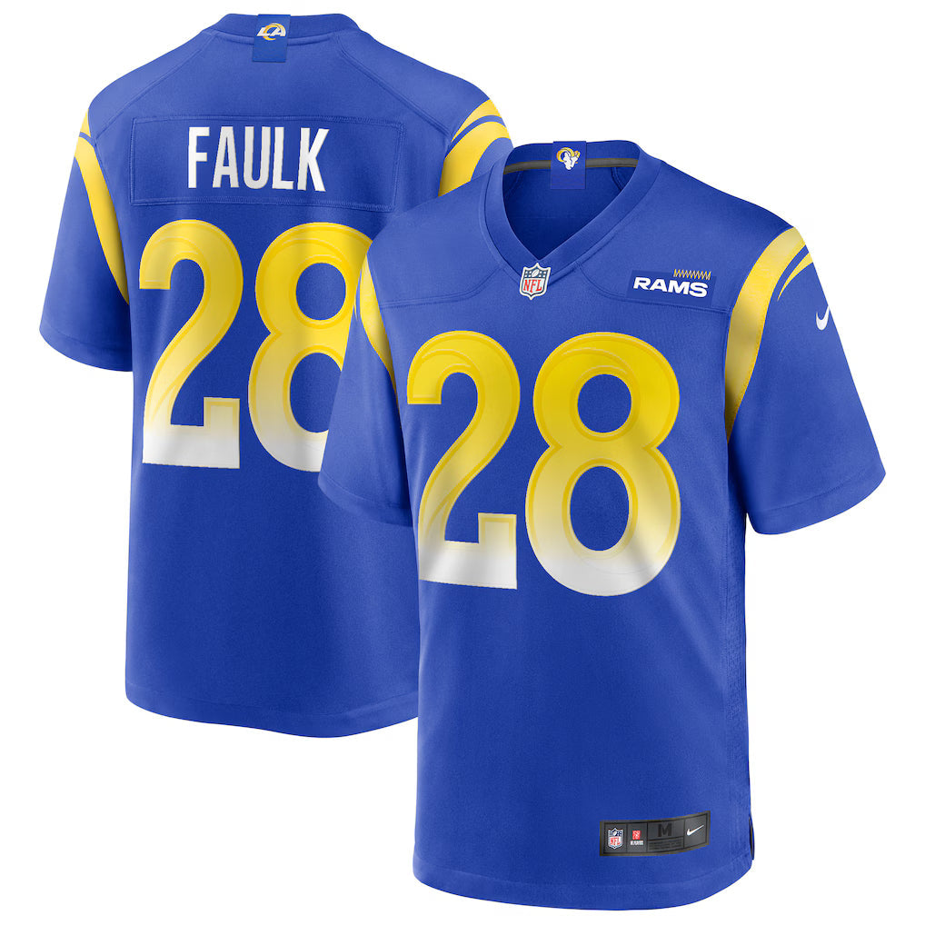 Marshall Faulk Los Angeles Rams Retired Player Jersey - Royal football jersey product view 1