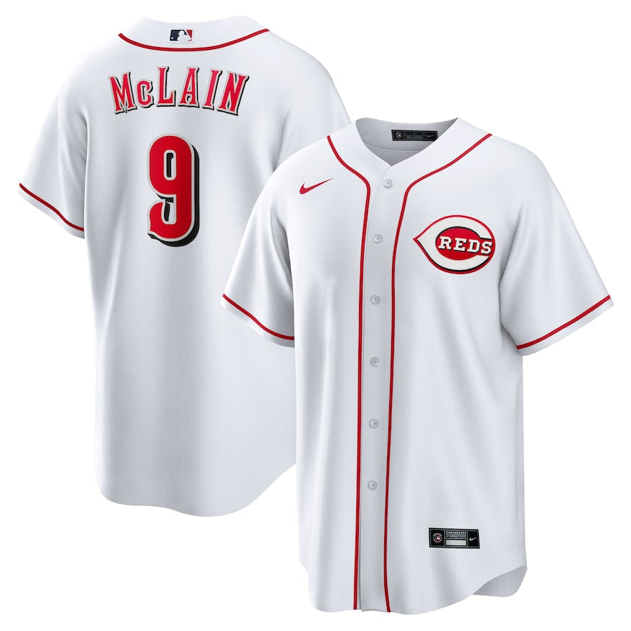 Matt McLain Cincinnati Reds Home Jersey - White baseball jersey product view 1