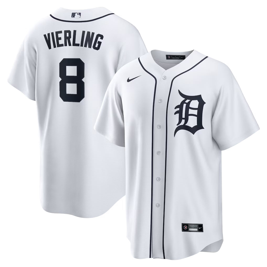 Matt Vierling Detroit Tigers Home Jersey - White baseball jersey product view 1
