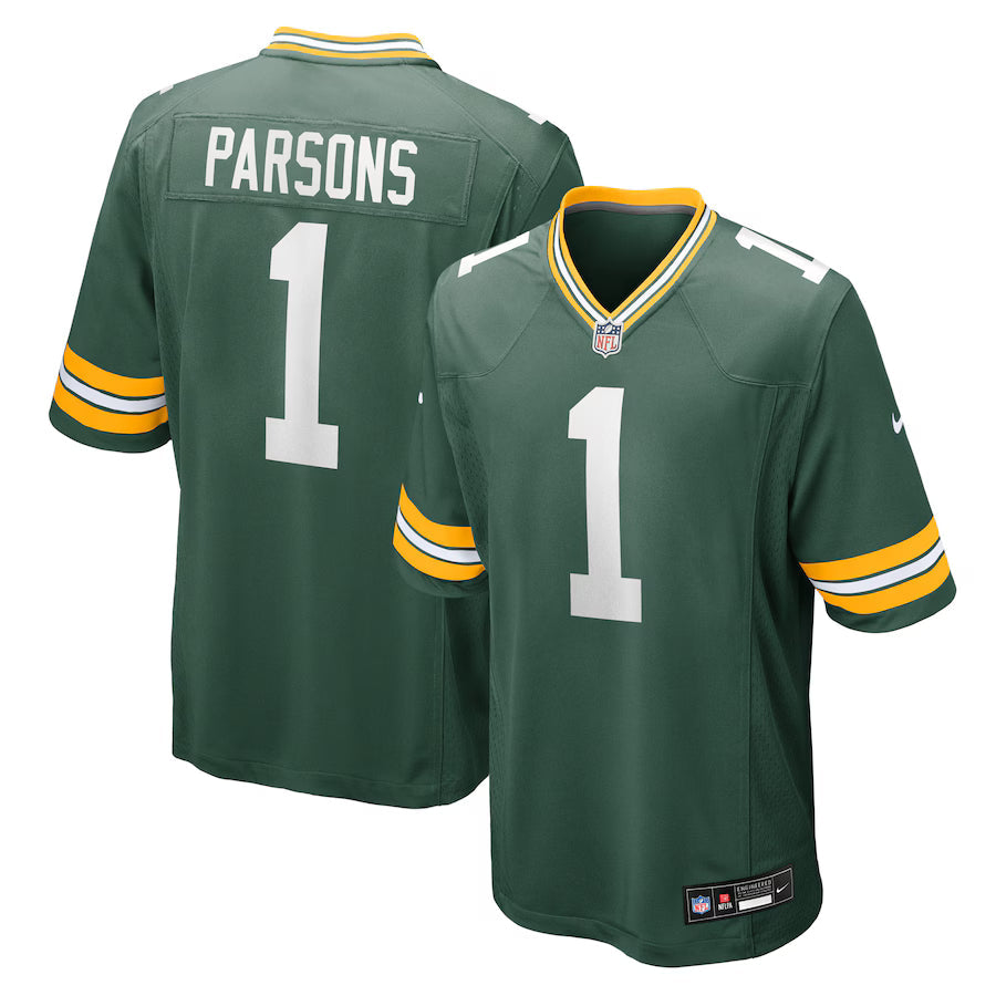 Micah Parsons Green Bay Packers Jersey - Green football jersey product view 1