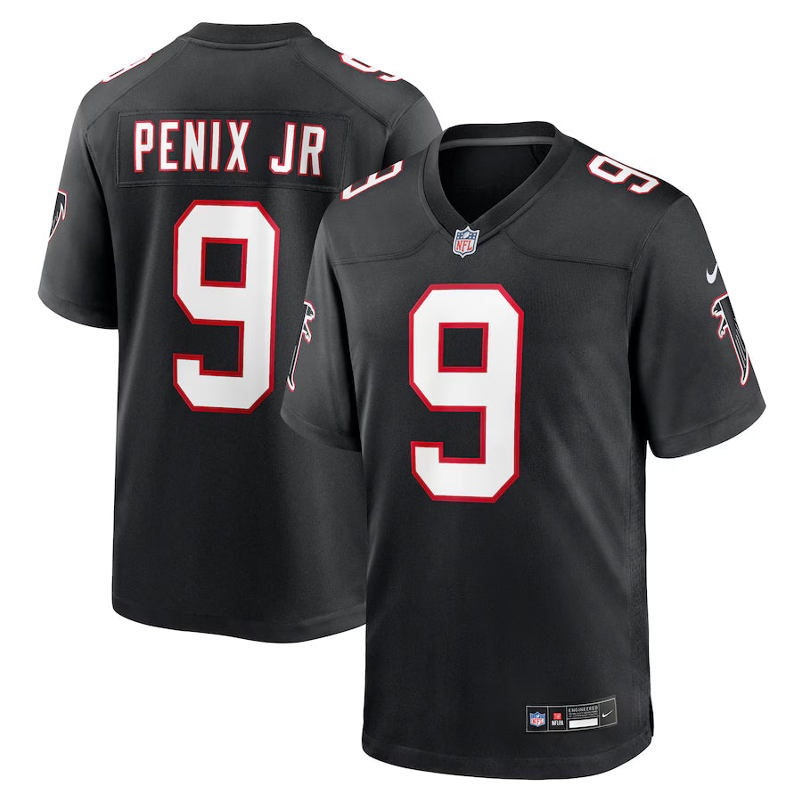 Michael Penix Jr. Atlanta Falcons Alternate Jersey - Black football jersey product view 1