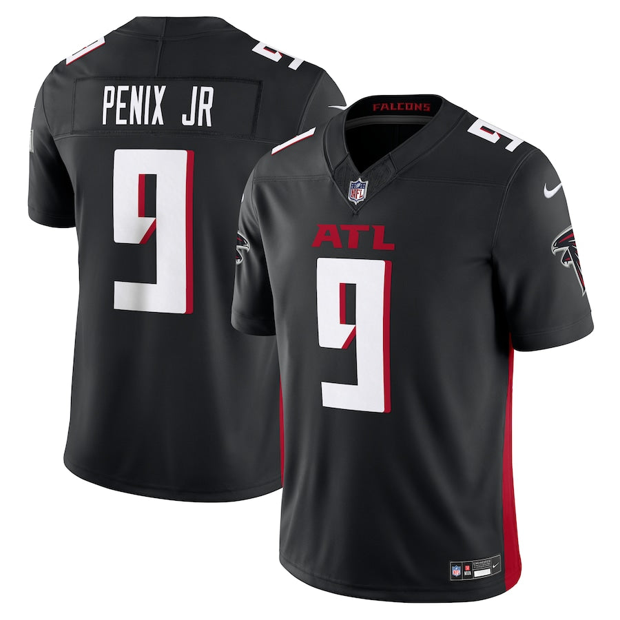 Michael Penix Jr. Atlanta Falcons Jersey - Black football jersey product view 1