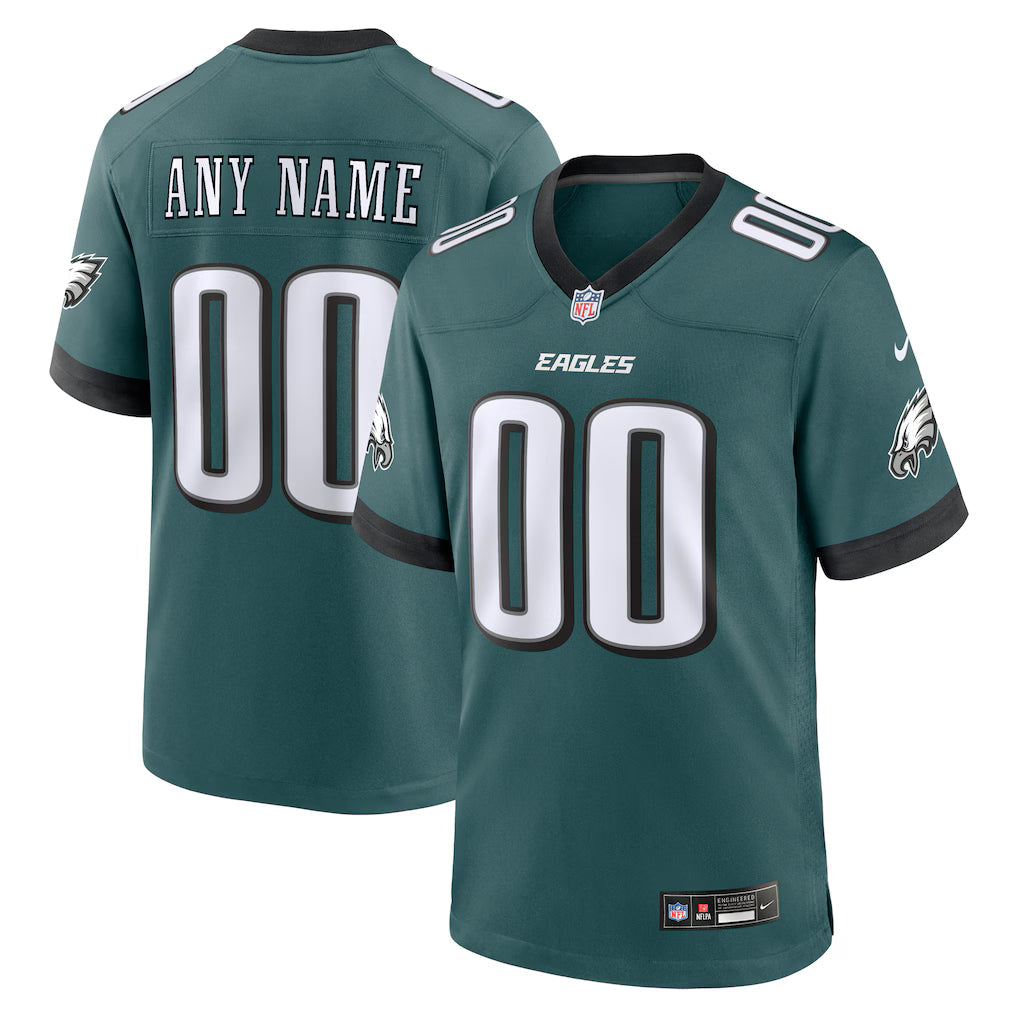 Custom Philadelphia Eagles Jersey - Midnight Green football jersey product view 1