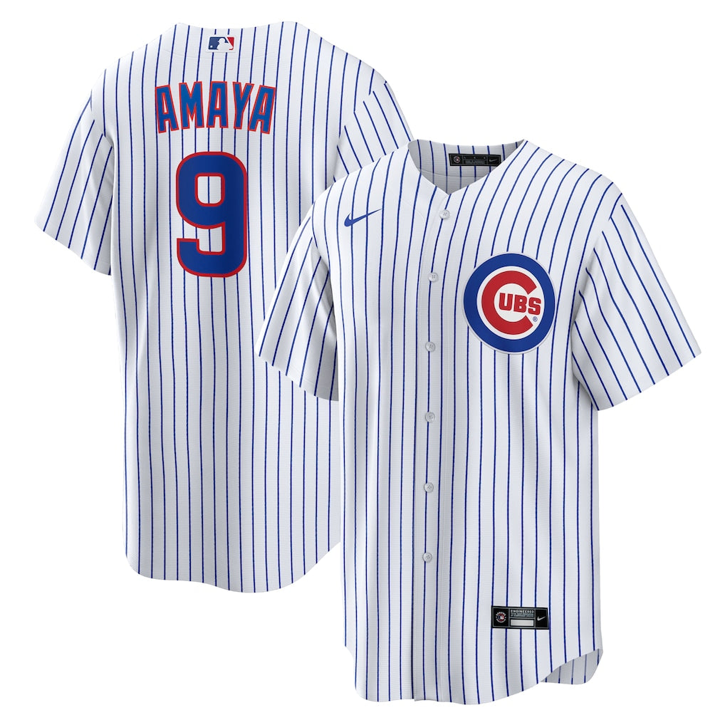 Miguel Amaya Chicago Cubs Home Jersey - White baseball jersey product view 1